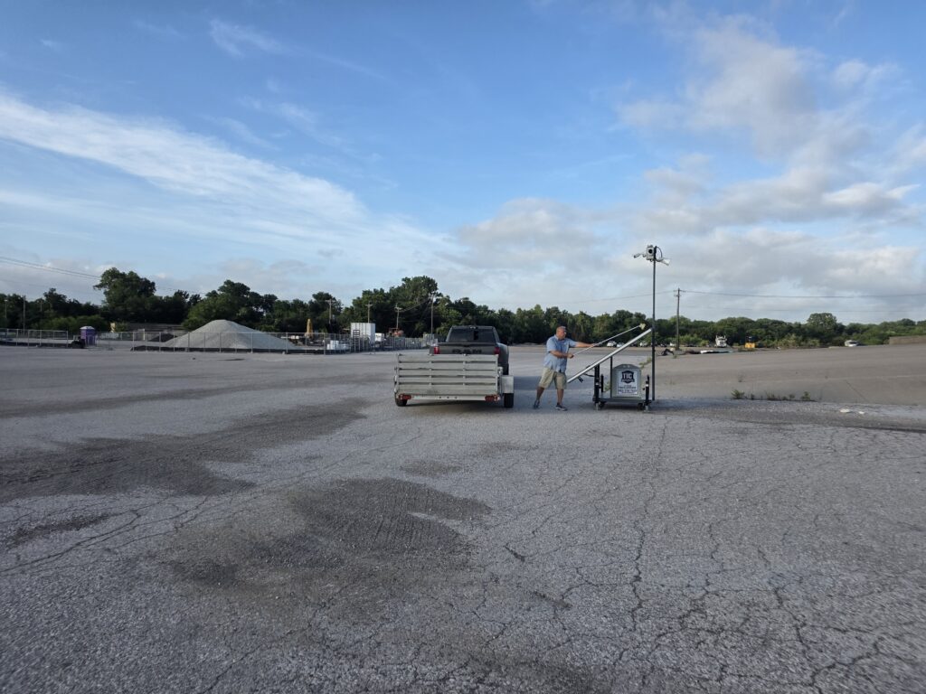 TTC Security Services installing a mobile surveillance camera system in Houston, Texas