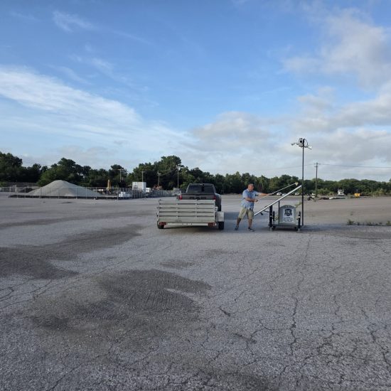 TTC Security Services installing a mobile surveillance camera system in Houston, Texas